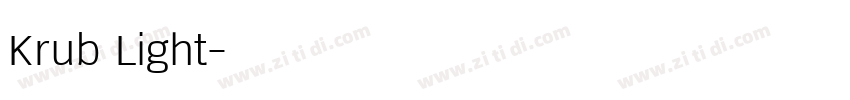 Krub Light字体转换